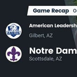 Football Game Recap: Notre Dame Prep Saints vs. Desert Mountain Wolves