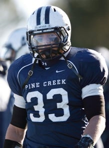 Pine Creek linebacker Chase Stevens.