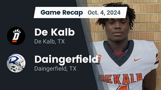 Football Recap: Make It Three in a Row for De Kalb