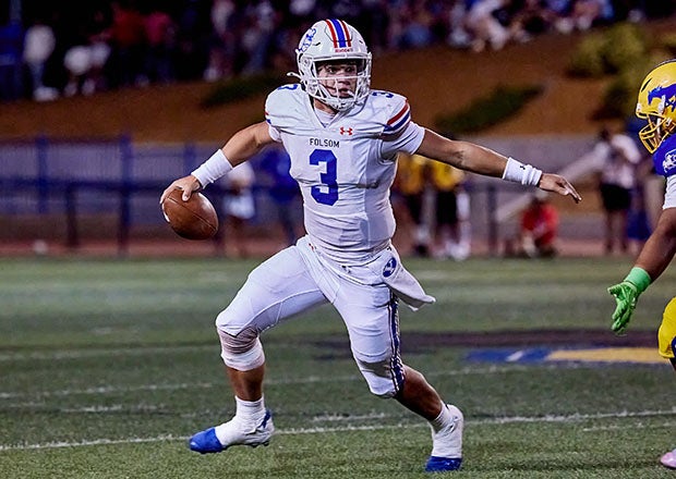Ryder Lyons was on point in his senior debut for Folsom. (PHOTO: Anthony Brunsman)