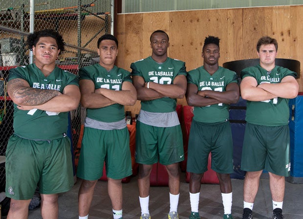The senior quintet of Beau Tagaloa, Henry To'oto'o, Isaiah Foskey, Jhasi Wilson and Gunnar Rask hope to lead De La Salle to an eighth state title since 2006.