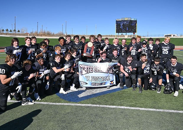 Limon celebrates after beating Strasburg 28-0 in Colorado's 2020 Class 1A state championship game. (Photo: Paul DiSalvo)