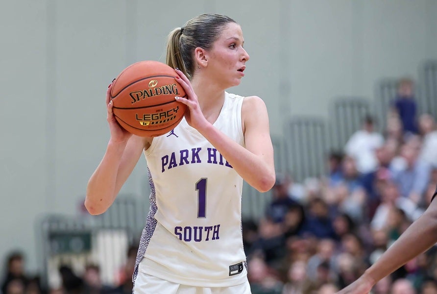 Teas commit Addison Bjorn repeated as the MaxPreps Missouri Player of the Year, closing her career with nearly 2,500 points. (PHOTO: David Smith)