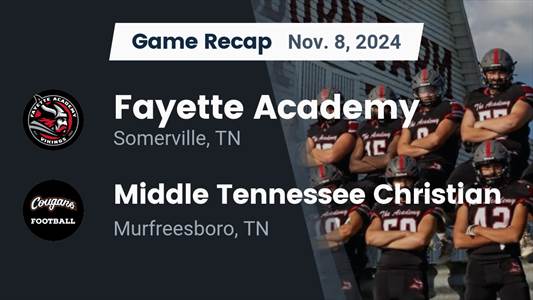 Football Recap: Fayette Academy Comes Up Short