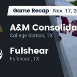 Football Game Recap: A&amp;M Consolidated Tigers vs. Fulshear Chargers