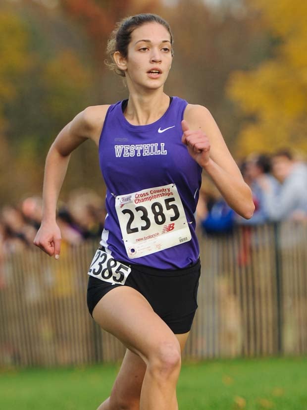 Girls second-place finisher Claire Howlett, Westhill