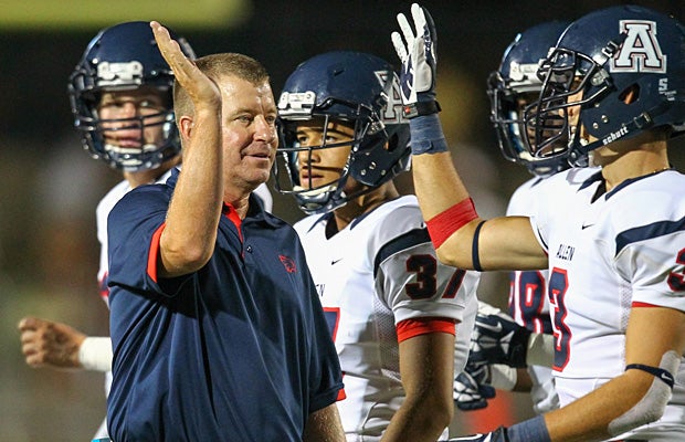 Coach Tom Westerberg and Allen had plenty of reason to celebrate after convincingly beating Soutlake Carroll on the road to open the season.