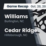 Williams beats Cedar Ridge for their fourth straight win