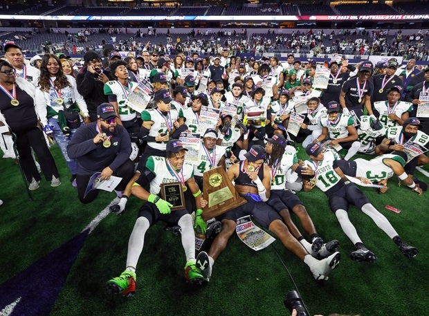 DeSoto has opted to remain in 6A rather than move down to 5A as the UIL released 2024-26 conference realignment on Thursday. The Eagles are the reigning 6A Division 2 football champions. (Photo: Robbie Rakestraw)