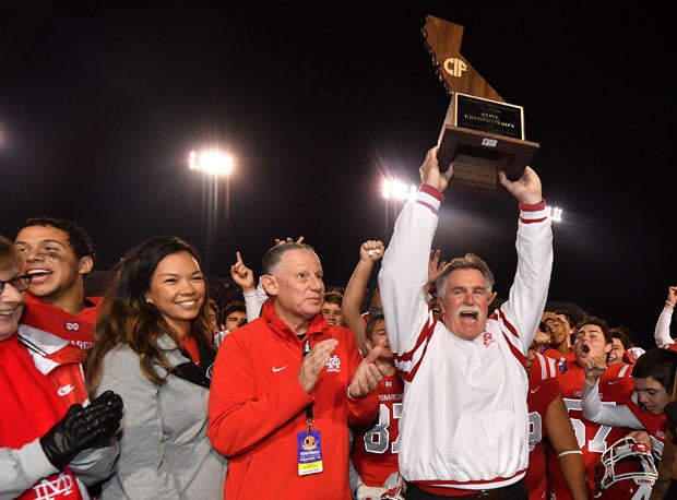 Bruce Rollinson enjoyed his 300th victory and second straight CIF Open Division Bowl championship. 