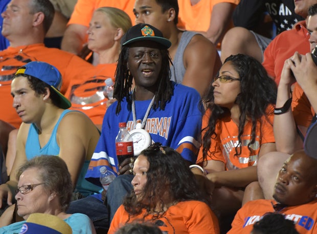 Rapper Flavor Flav was in the stands supporting Bishop Gorman.