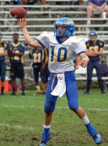 Dylan Cummings may not be big, buthis stats are: 2,066 passing yards and24 touchdowns.