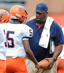 After three years as a volunteer
assistant, Larry Webster took over
head coaching duties this season.