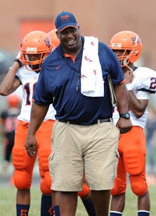 After a successful college career
at Maryland, Larry Webster was a
third-round pick of the Miami
Dolphins in 1992.