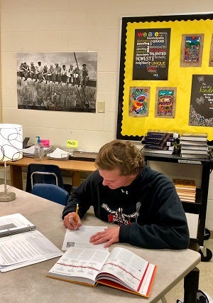 Kapp is a dedicated student-athlete with
a 3.8 GPA and an eye toward college.