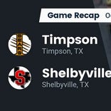 Football Game Recap: Shelbyville Dragons vs. Timpson Bears