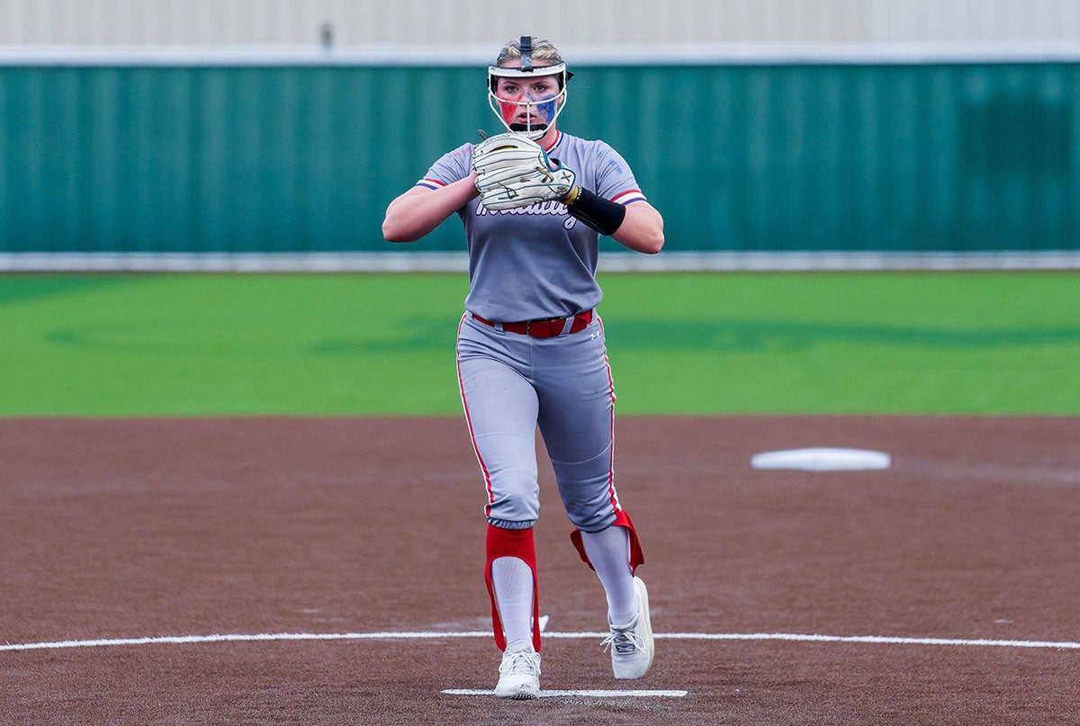 Junior pitcher Peyton Philipp has helped lead No. 10 Midway to the Conference 6A Division 1 championship on Saturday. In 11 postseason outings, the Baylor commit has a 1.75 ERA and 73 strikeouts. (PHOTO: Chris Charanza)