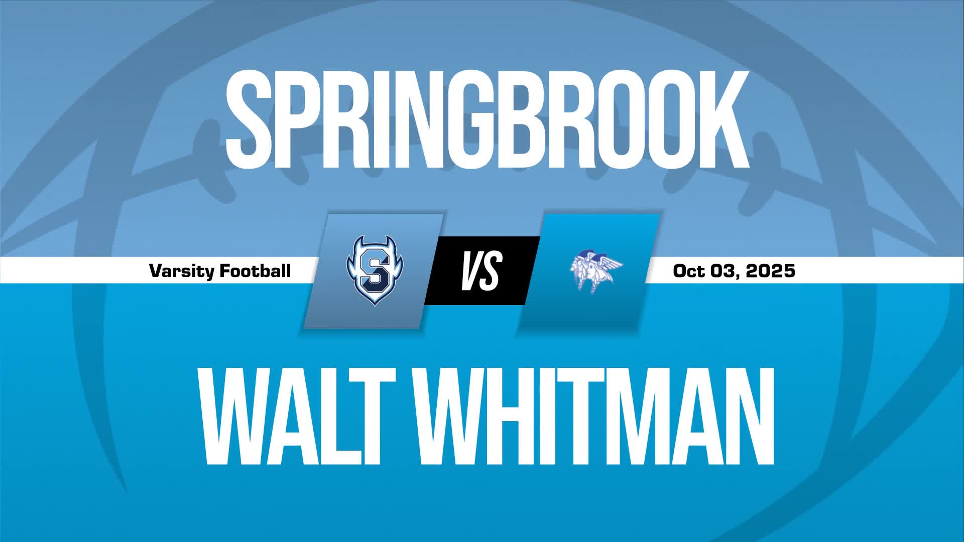 Football Recap: Springbrook Takes a Loss