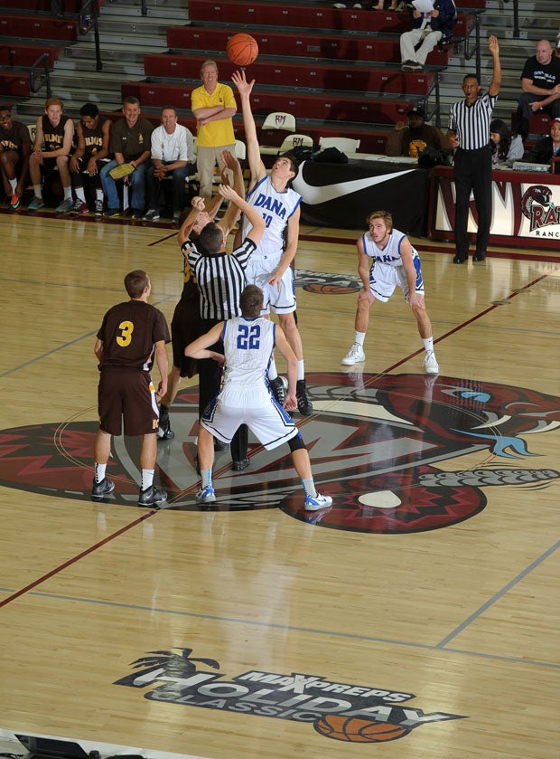 Opening tip from Monday's final day from the MaxPreps Holiday Classic at Rancho Mirage High School.