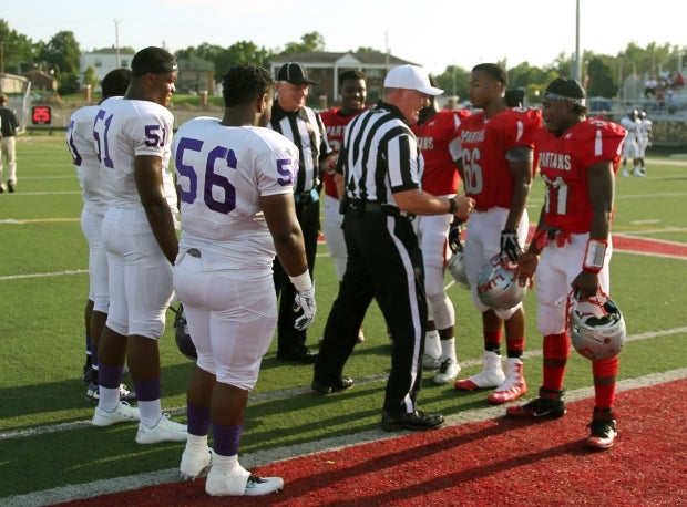Lima Senior and Middletown get ready for kickoff.