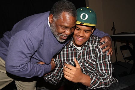 Family and friends came out in droves to hear Armstead's announcement and offer hearty congratulations.