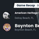 Football Game Recap: American Heritage Stallions vs. Boynton Beach Tigers
