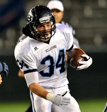 Justin Taliaferro scored two fourth-
quarter touchdowns but it wasn't
enough.