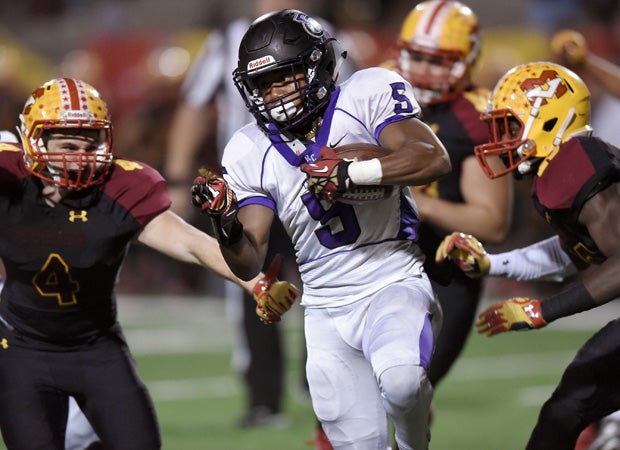Rancho Cucamonga running back Jaylon Redd scored three touchdowns in Friday night's win over Mission Viejo.