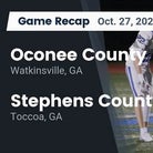 Football Game Recap: Oconee County Warriors vs. Stephens County Indians