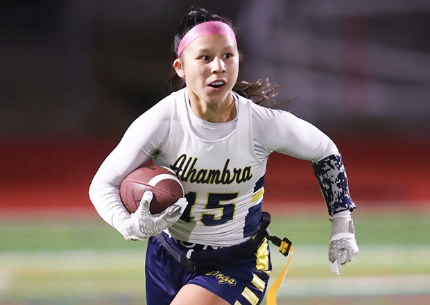 Julissa Islas makes a move during Alhambra's matchup with Alameda in the North Coast Section championship game. (Photo: Jim Malone)