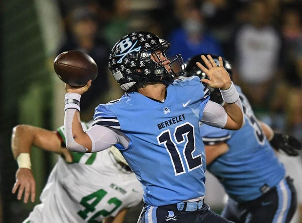 Berkeley Prep quarterback Troy Reader threw for more than 150 yards and two touchdowns.