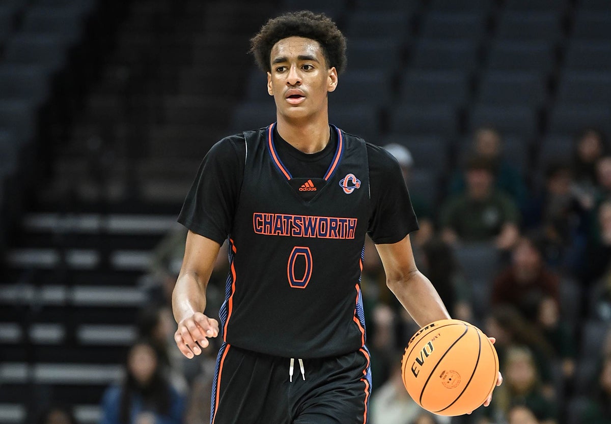 Alijah Arenas led Chatsworth to the 2024 Division IV state championship game. On Thursday, the five-star announced he will play basketball at USC. (Photo: Greg Jungferman)