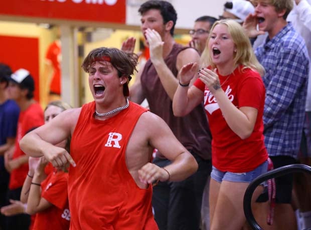 The crowd celebrates the thrilling five-game match.