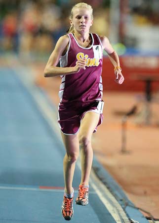 Baxter blitzes to a win in the 3,200-meter race at the CIFState Track and Field Championships in June.