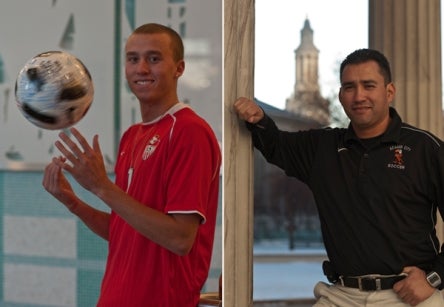 Mitchell Heinzeroth, left, and Ramiro Loera are the All-Colorado boys soccer player and coach of the year, respectively.