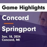 Basketball Game Preview: Concord Yellowjackets vs. Springport Spartans