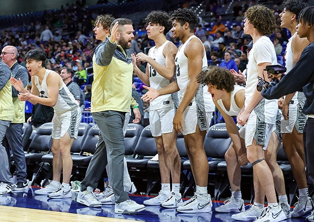 Matt Wester celebrates with his team during the closing moments of a win over Stony Point in the Class 6A state championship game. (Photo: Robbie Rakestraw)