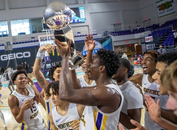 Montverde Academy celebrates its GEICO Nationals title last season and looks to make it two in a row.