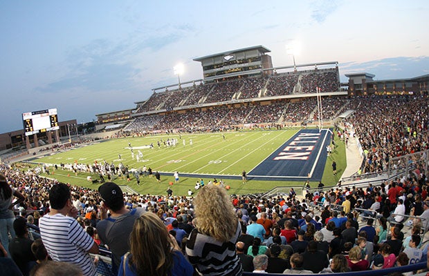 More than 20,000 fans jammed into Allen's $60 million Eagle Stadium, which reopened Friday after closing in 2014 due to structural issues.