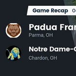 Football Recap: Padua Franciscan Takes a Loss