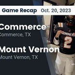 Football Game Recap: Commerce Tigers vs. Mount Vernon Tigers