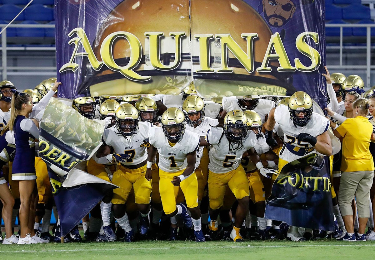 St. Thomas Aquinas
recorded two state title four-peats in the highest classification over the last decade. The Raiders have piled up 14 state championships dating back to 1992. (Photo: Laura Martin)