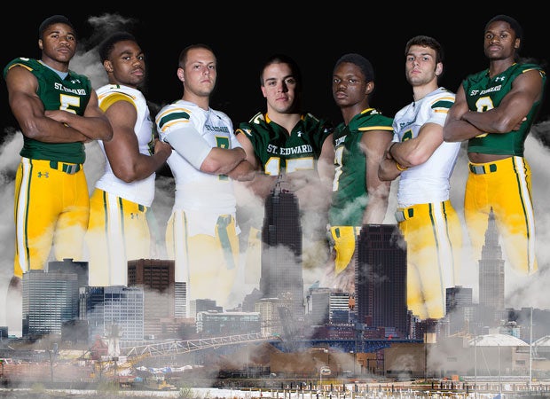 The Cleveland spotlight will be on St. Edward this season led by players (left to right:) Andrew Dowell, Troy Henderson, Brett Kean, Troy Dipre, Shaun Crawford, Alex Stump and David Dowell.