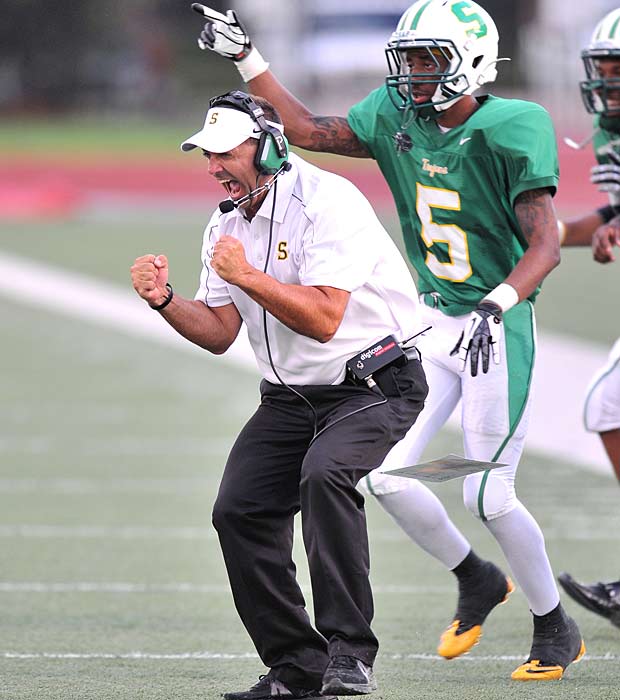 Newman Smith High School celebrates on Aug. 30 in Texas.