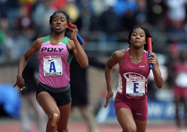 Ariana Washington at the 2012 Penn Relays as a sophomore. That's the same season the now Oregon-bound senior began her assault at the CIF State Championships.
