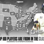Where the top 100 high school football players in the Class of 2027 are from