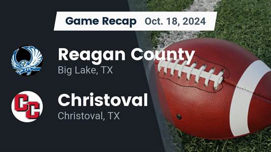 Football Recap: Reagan County's Win on Friday Extends Winning Streak to ...