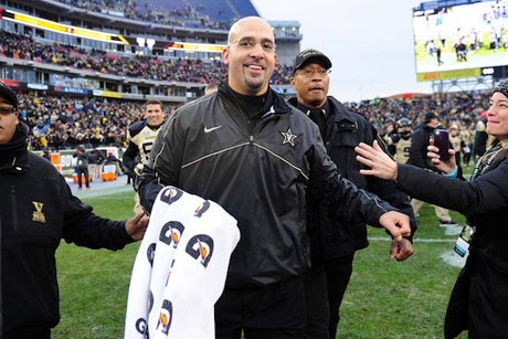 Vanderbilt coach James Franklin was one of the featured speakers at the 81st annual Texas High School Coaches Association's convention in Fort Worth.