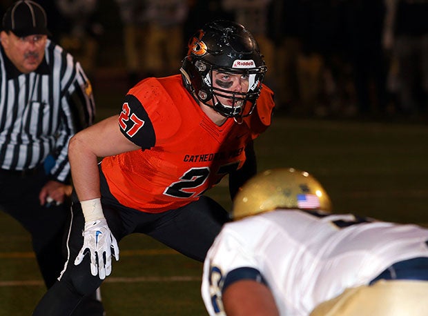 Cathedral Prep linebacker Matthew Bauer is committed to Notre Dame.