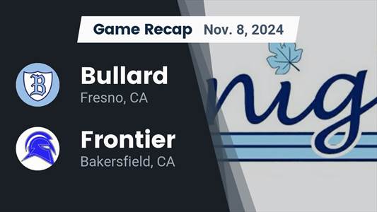 Football Recap: Bullard Falls Short of Frontier in the Playoffs